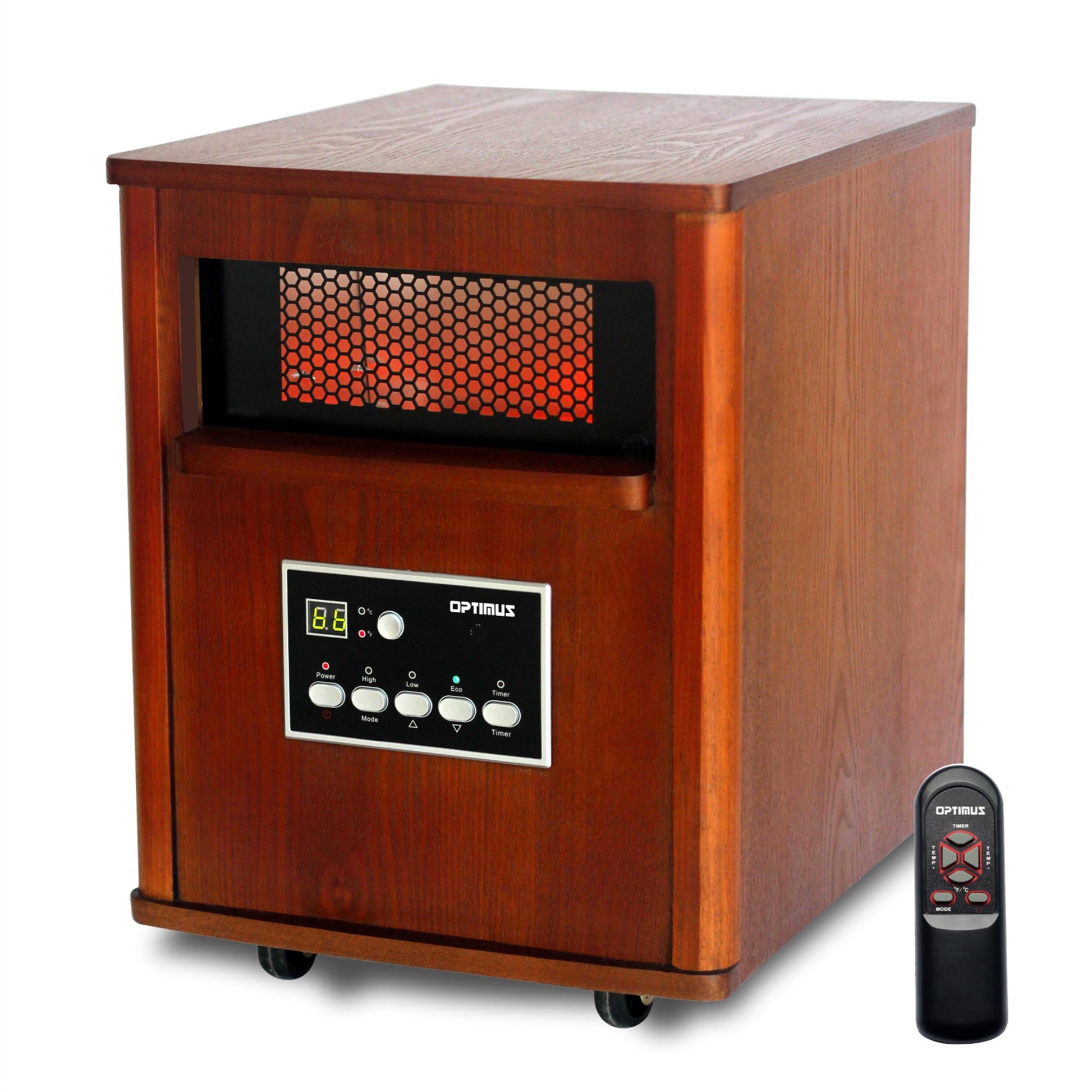 Optimus Infrared Quartz Heater With Remote & LED Display