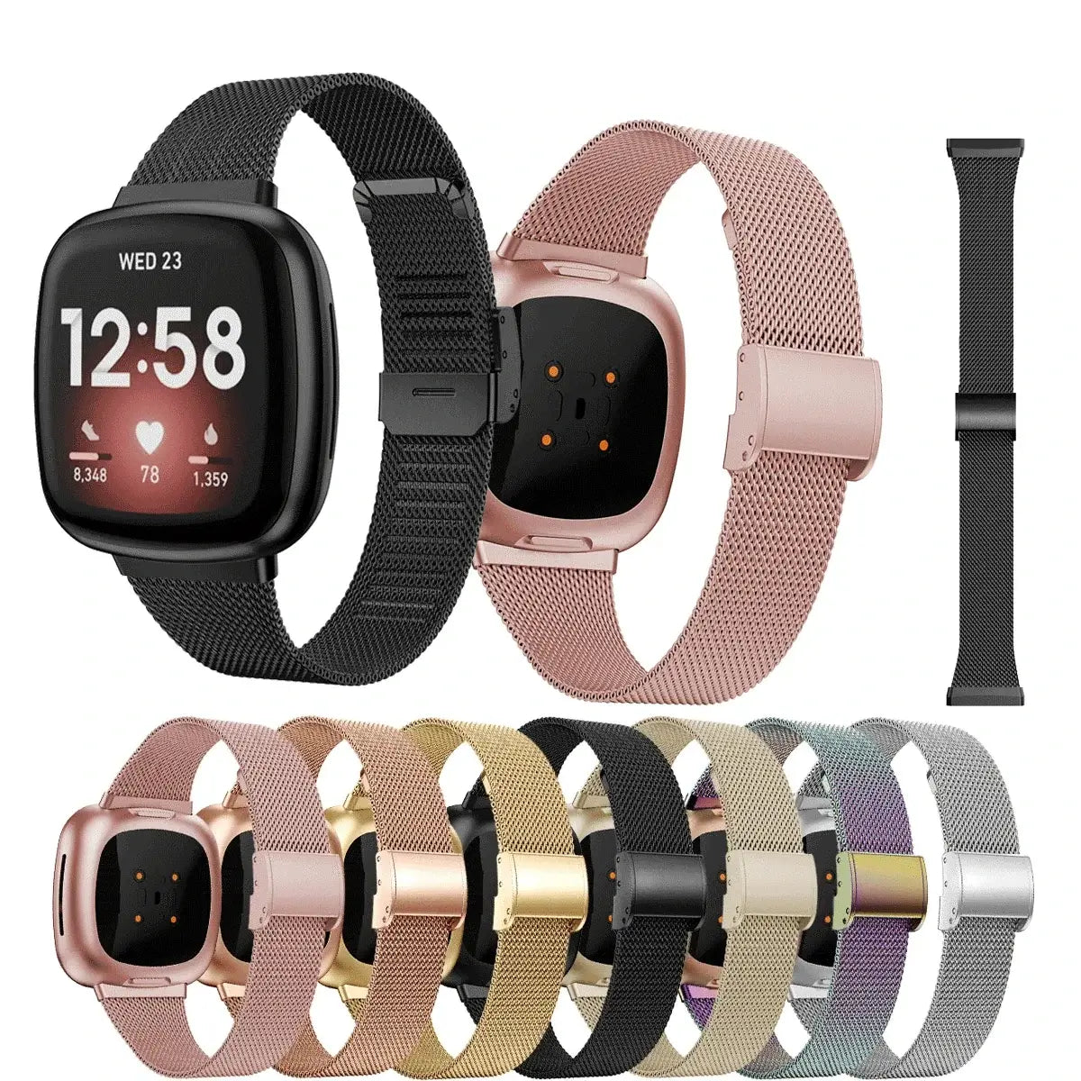 Fitbit Versa & Sense Steel Band - Durable Modern Design