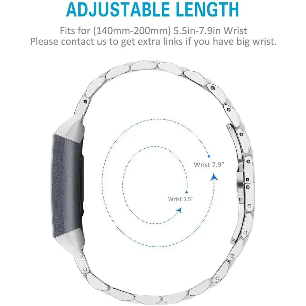 Fitbit Charge 5 6 3 4 2 Stainless Steel Metal Band