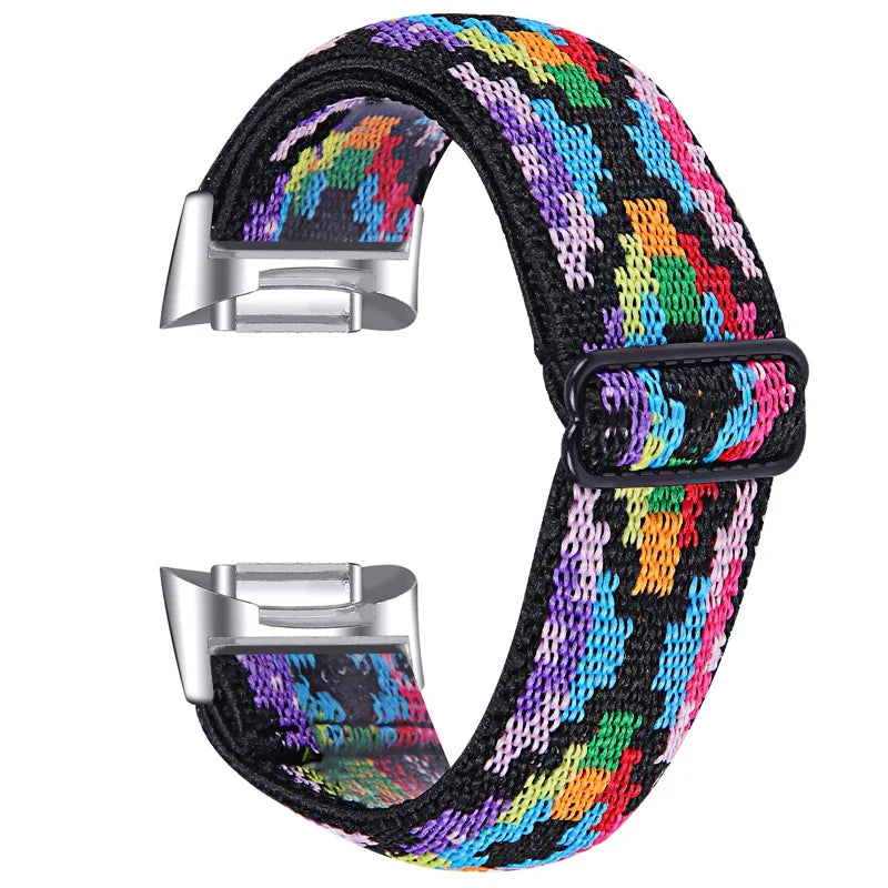 Fitbit Charge 6 5 Nylon Strap - Elastic Sport Fabric Design