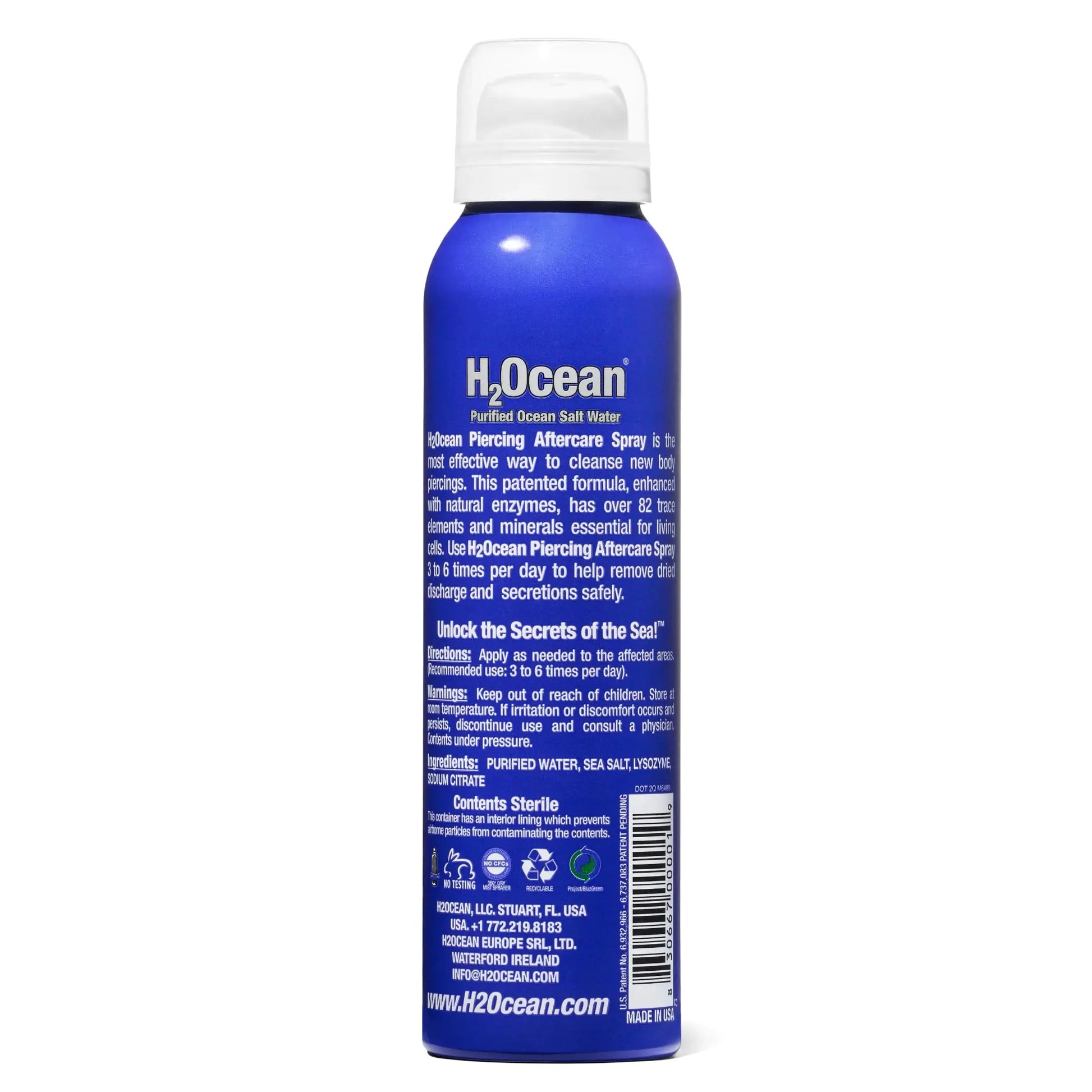 H2Ocean Piercing Aftercare Spray 4oz 4 Fl Oz (Pack of 1)