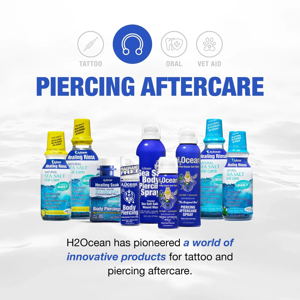 H2Ocean Piercing Aftercare Spray 4oz 4 Fl Oz (Pack of 1)