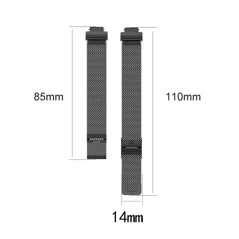 Fitbit Inspire 3, 2, 1, HR Stainless Steel Band - Elegant Strap