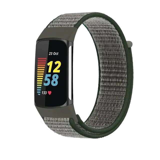 Fitbit Charge 5 6 Nylon Velcro Band - Durable Comfortable Strap