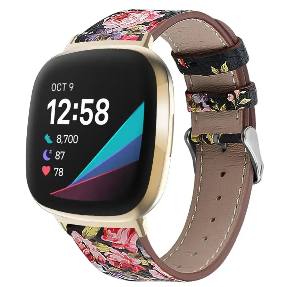 Fitbit Versa & Sense Leather Band - Durable Stylish Design