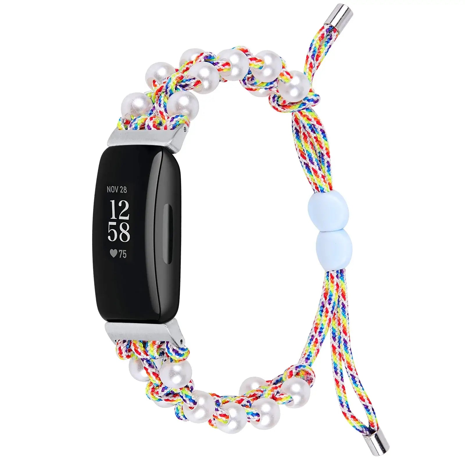 Fitbit Inspire 3, 2, 1, HR Braided Bead Band - Stylish Strap
