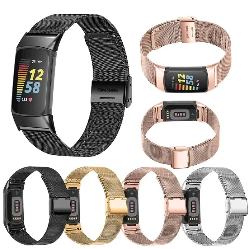 Fitbit Charge 5 6 Metal Band - Sleek Modern Design