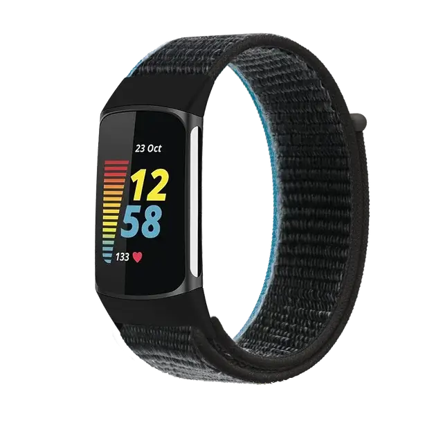 Fitbit Charge 5 6 Nylon Velcro Band - Durable Comfortable Strap
