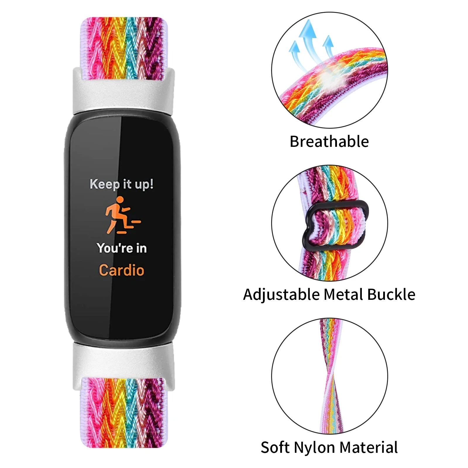 Fitbit Luxe Elastic Nylon Band - Braided and Comfortable