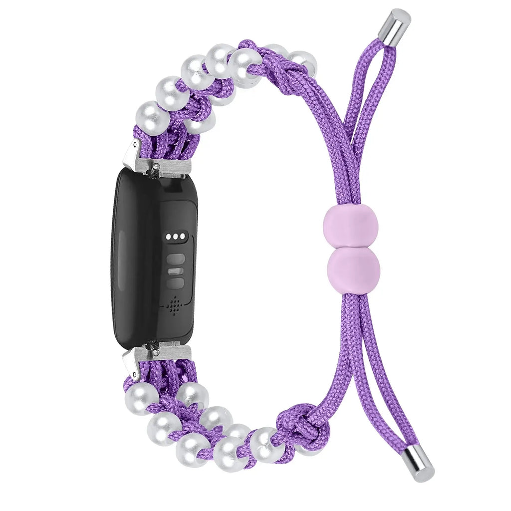 Fitbit Inspire 3, 2, 1, HR Braided Bead Band - Stylish Strap