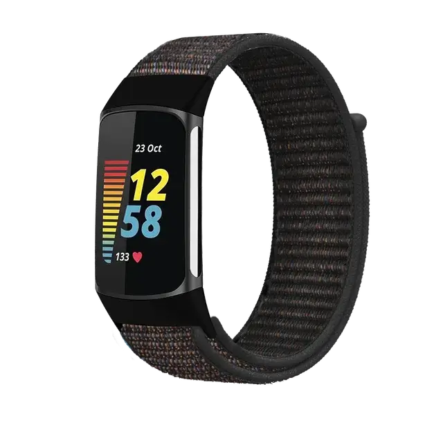 Fitbit Charge 5 6 Nylon Velcro Band - Durable Comfortable Strap