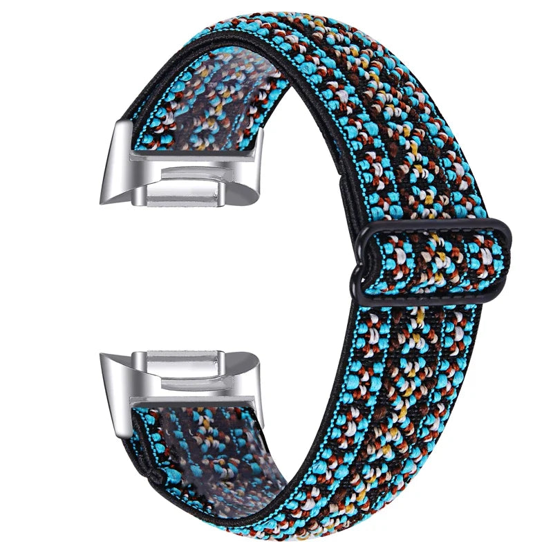 Fitbit Charge 6 5 Nylon Strap - Elastic Sport Fabric Design