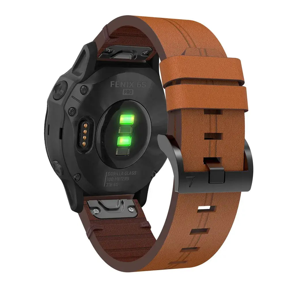 Garmin Soft Leather Band - QuickFit Stylish Upgrade