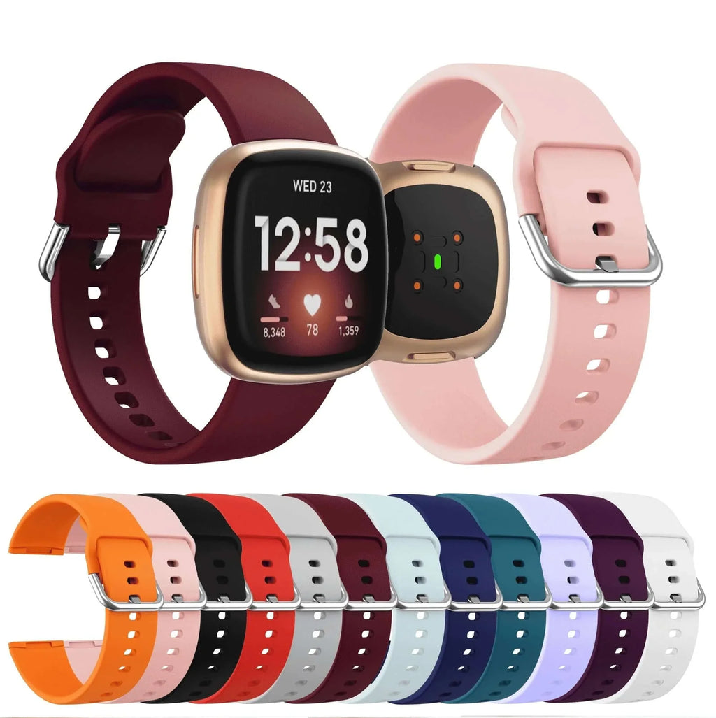 Fitbit Versa & Sense Silicone Strap - Soft and Flexible