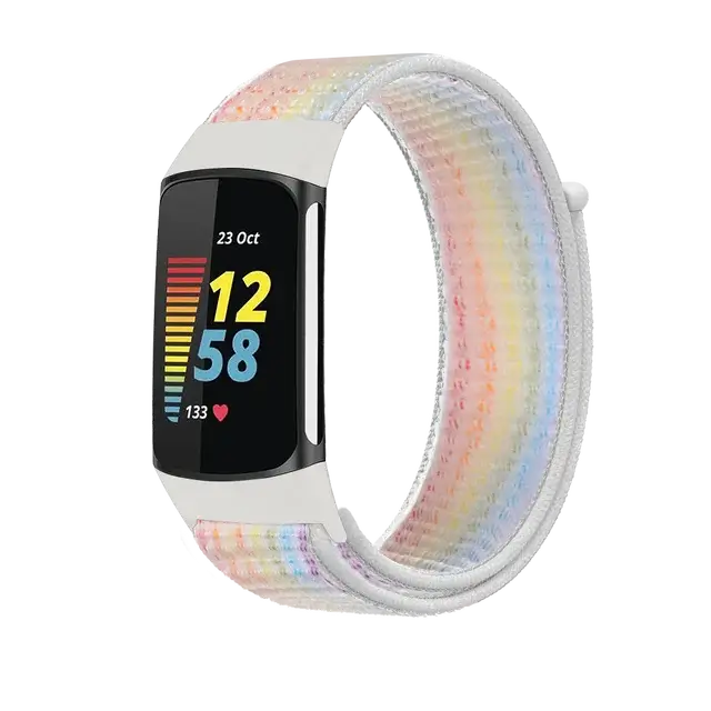 Fitbit Charge 5 6 Nylon Velcro Band - Durable Comfortable Strap