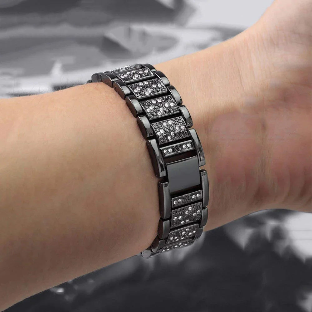 Fitbit Charge 6, 5, 4, 3 Metal Band Luxury Rhinestone Strap