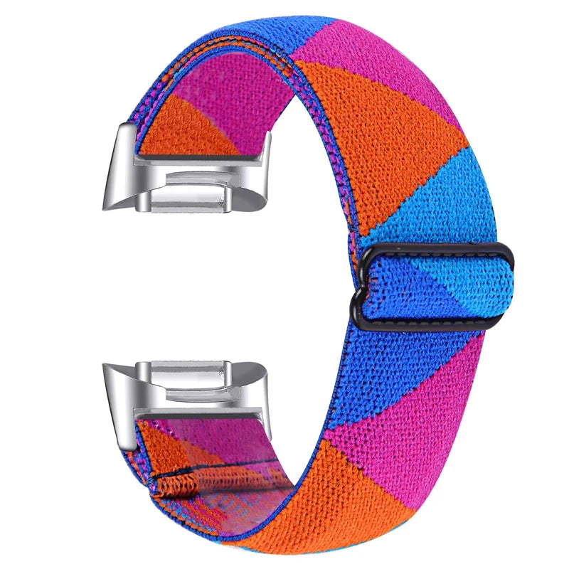 Fitbit Charge 6 5 Nylon Strap - Elastic Sport Fabric Design