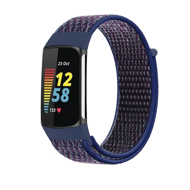 Fitbit Charge 5 6 Nylon Velcro Band - Durable Comfortable Strap