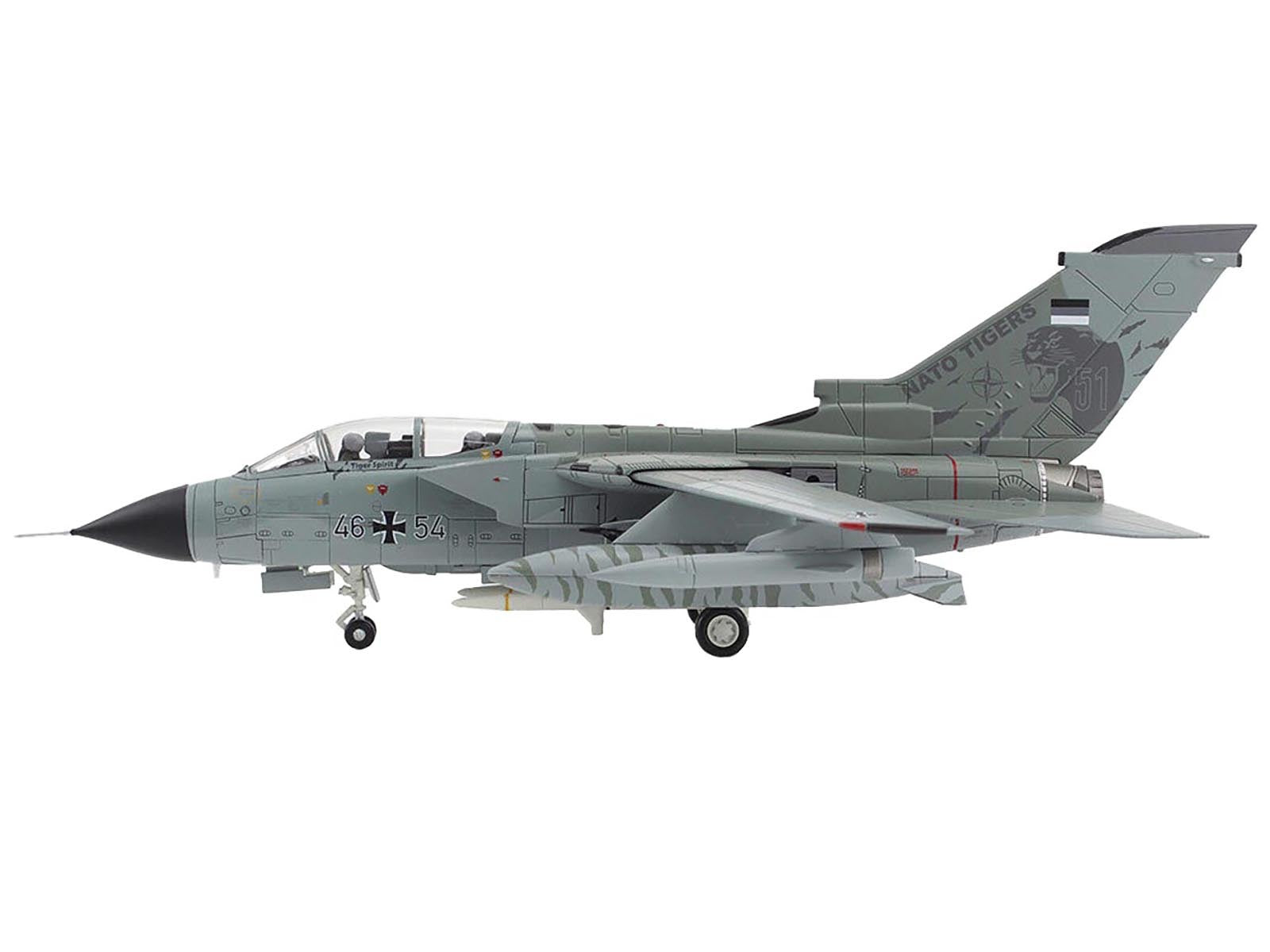 Panavia Tornado ECR Fighter-Bomber Aircraft "46+54 Tactical Air Wing 51 Schleswig-Jagel Air Base Germany" (2017) German Luftwaffe "Air Power Series" 1/72 Diecast Model by Hobby Master