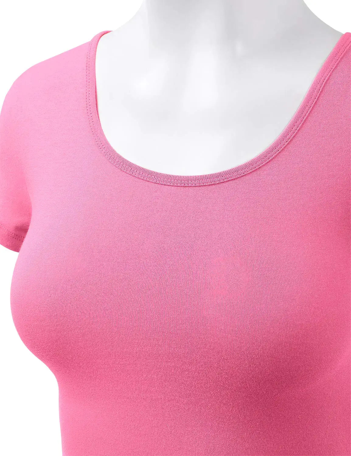 HATOPANTS Women's Cotton Basic Scoop Neck Crop Top | Short Sleeve Top