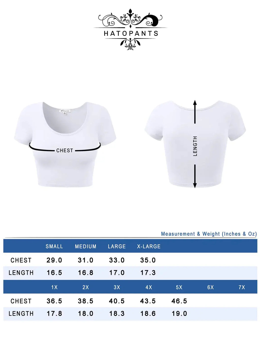 HATOPANTS Women's Cotton Basic Scoop Neck Crop Top | Short Sleeve Top