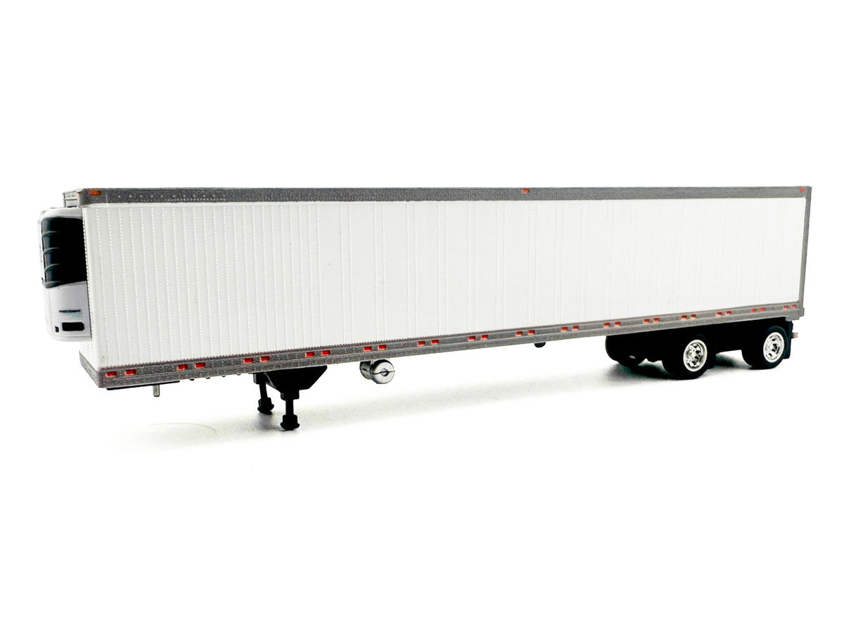 53' Spread Axle Refrigerated Trailer White 1/87 (HO) Plastic Model Car by HO Logistics