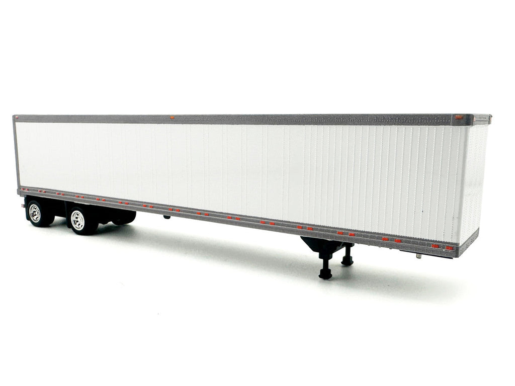 53' Spread Axle Dry Van Trailer White 1/87 (HO) Plastic Model Car by HO Logistics