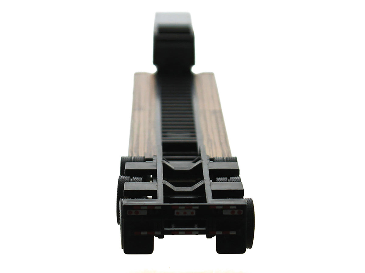 Low Boy Flatbed Trailer Black 1/87 (HO) Plastic Model Car by HO Logistics