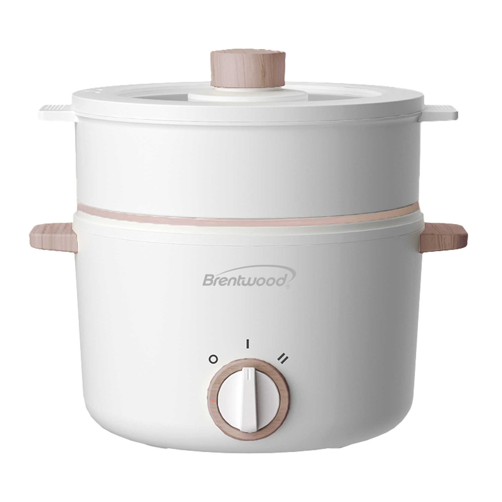 Brentwood 3 Liter Multi-Function Electric Hot Pot Cooker in White