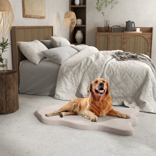Orthopedic Dog Bed with Memory Foam Support for Large Dogs-Gray