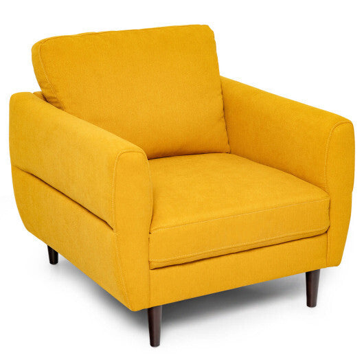 Modern Upholstered Accent Chair Single Sofa Armchair-Navy