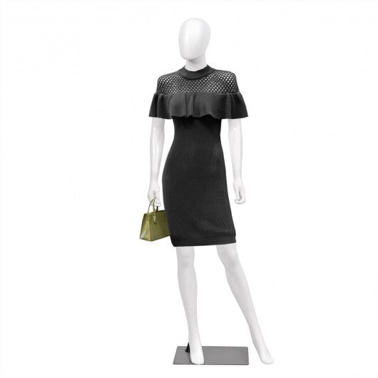 5.8 ft Full Body Female Mannequin Egghead Manikin with Metal Stand