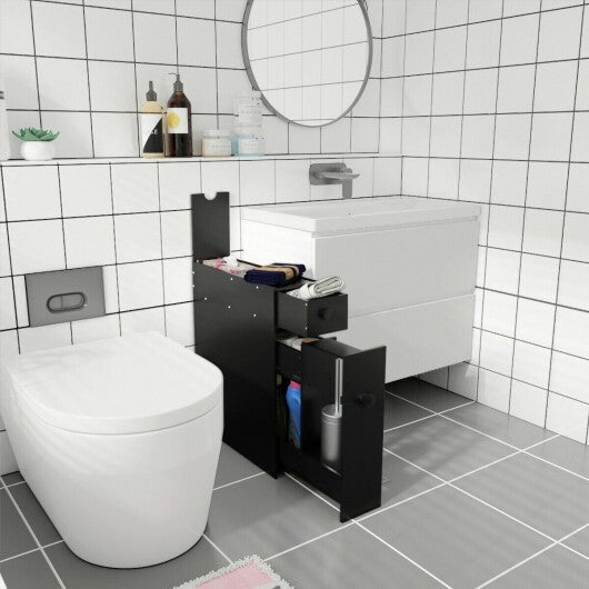 White Bathroom Cabinet Space Saver Storage Organizer-White