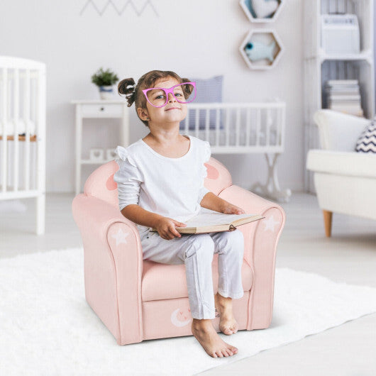 Kids Mermaid Armrest Couch Upholstered Sofa