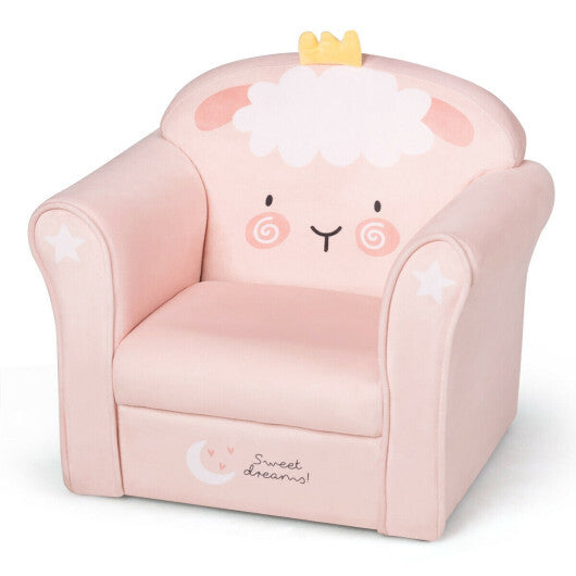 Kids Mermaid Armrest Couch Upholstered Sofa