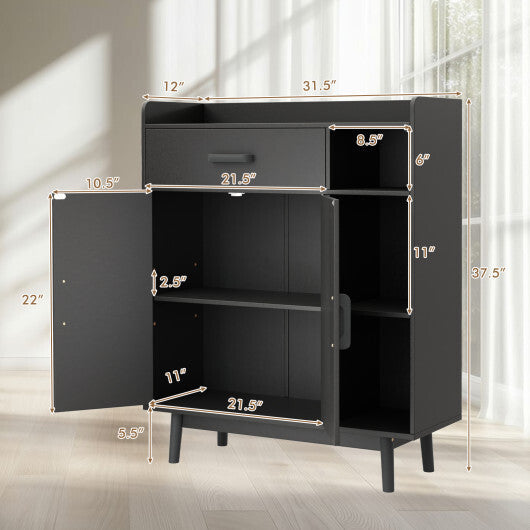 Floor Storage Cabinet Free Standing Cupboard Chest