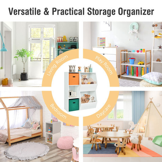 Kids Toy Storage Cabinet Shelf Organizer -Gray