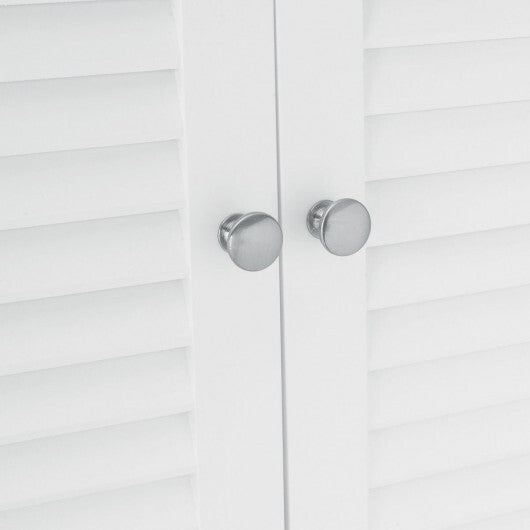 Over The Toilet Storage Cabinet with Double Doors and Adjustable Shelf