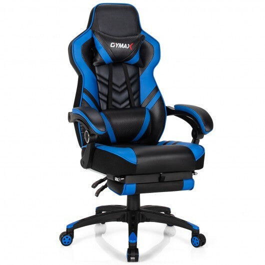 Adjustable Gaming Chair with Footrest for Home Office-Pink
