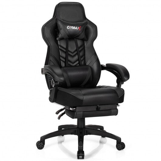 Adjustable Gaming Chair with Footrest for Home Office-Pink