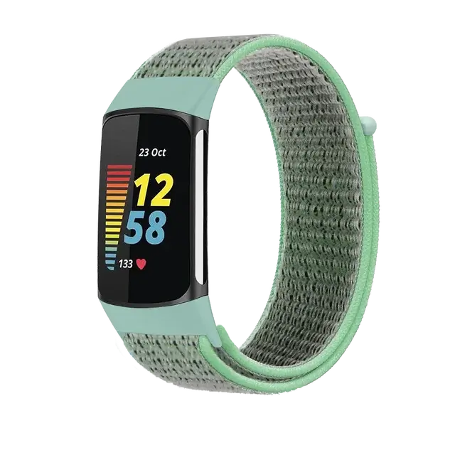 Fitbit Charge 5 6 Nylon Velcro Band - Durable Comfortable Strap