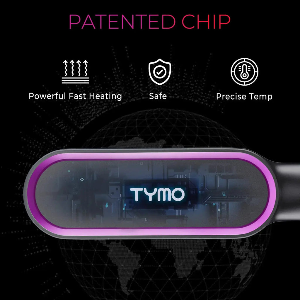 Hair Straightener Brush, TYMO Ring Hair Straightener Comb Straightening Brush for Women