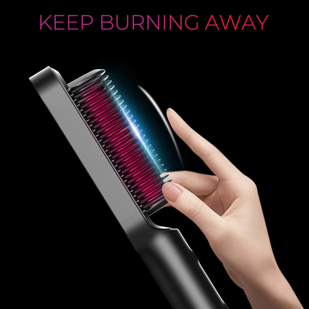 Hair Straightener Brush, TYMO Ring Hair Straightener Comb Straightening Brush for Women