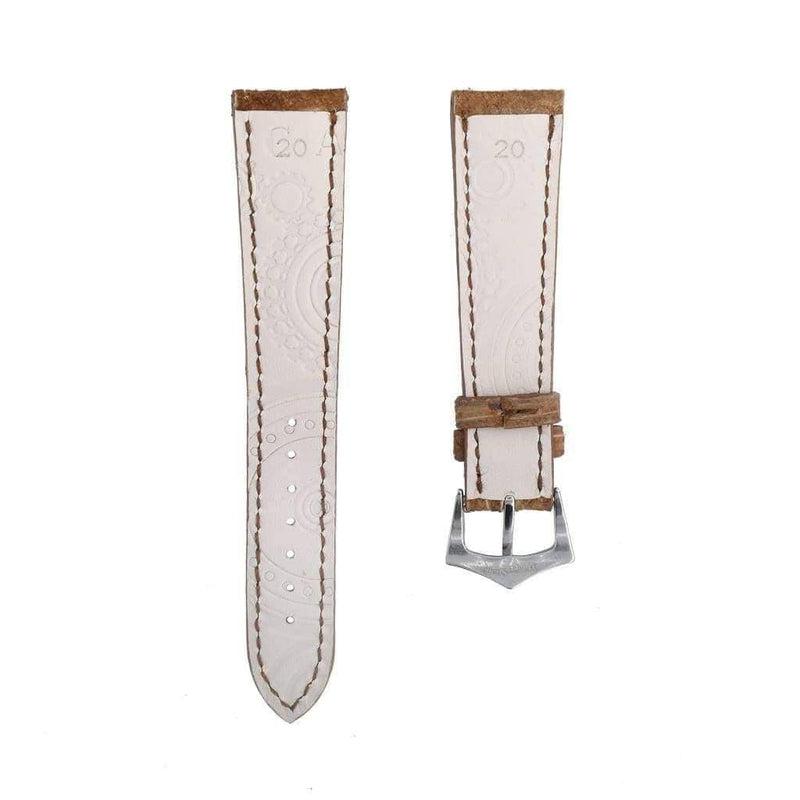 Hand-Sewn Gold Alligator Nubuck Watch Strap