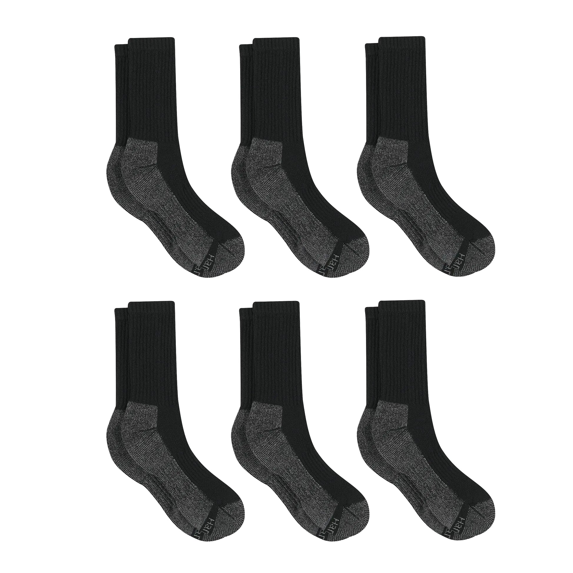 Hanes Black Men's Work Socks - Cool Comfort Fabric With FreshIQ Odor Protection