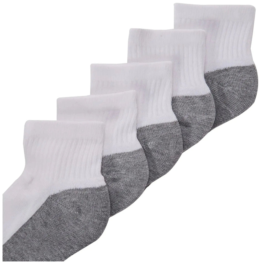 Hanes Boys' Socks, Double Tough Cushioned Ankle and No Show, 12-Pair Packs Large No Show - Black - 12 Pack