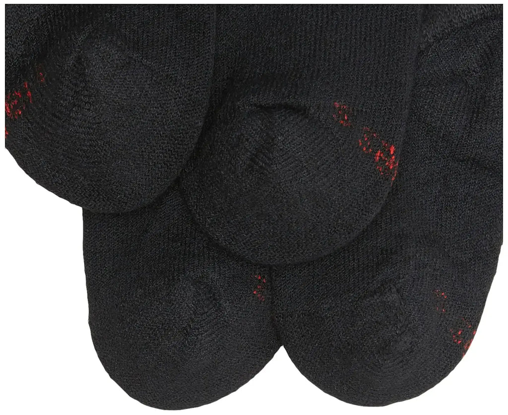 Hanes Boys' Socks, Double Tough Cushioned Ankle and No Show, 12-Pair Packs Large No Show - Black - 12 Pack