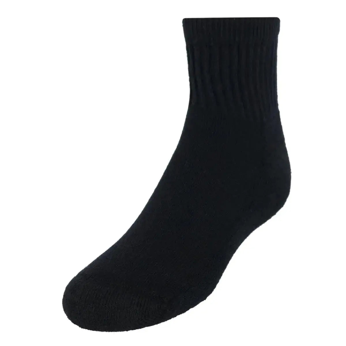 Hanes Boys' Socks, Double Tough Cushioned Ankle and No Show, 12-Pair Packs Large No Show - Black - 12 Pack