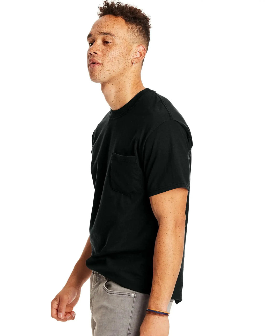 Hanes Men's Heavyweight Pocket T-Shirt - Beefy-T Cotton Crewneck with Pocket, 2-Pack, 3X-Large