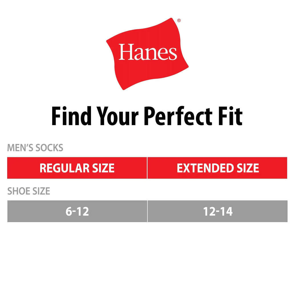 Hanes Men's Max Cushion Low Cut Socks White - 12 Pack size 6-12